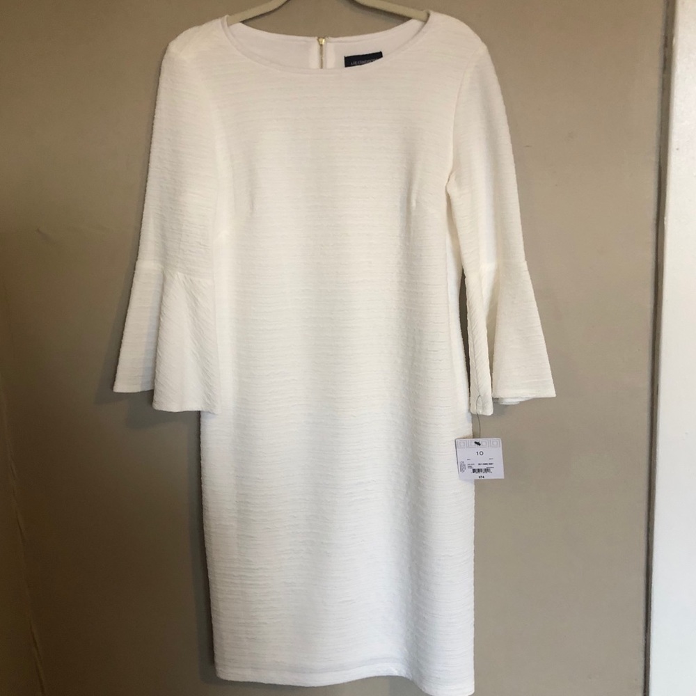 Liz Claiborne white midi dress